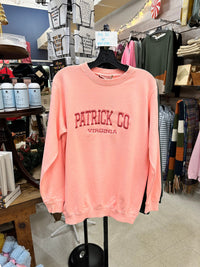 Thumbnail for Patrick County Sweatshirt Garment Dyed Apricot Mattie B's Gifts & Apparel Sweatshirt