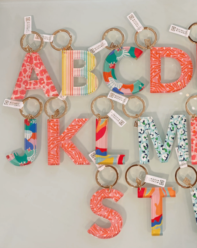 LETTER KEYCHAINS MINI - ASSORTED COLORS - IN STOCK NOW – ALEXANDRA