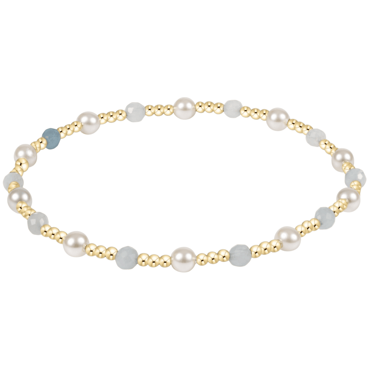 Pearl Sincerity 4mm Gem Bracelet - Aquamarine e.newton Designs BRACELET