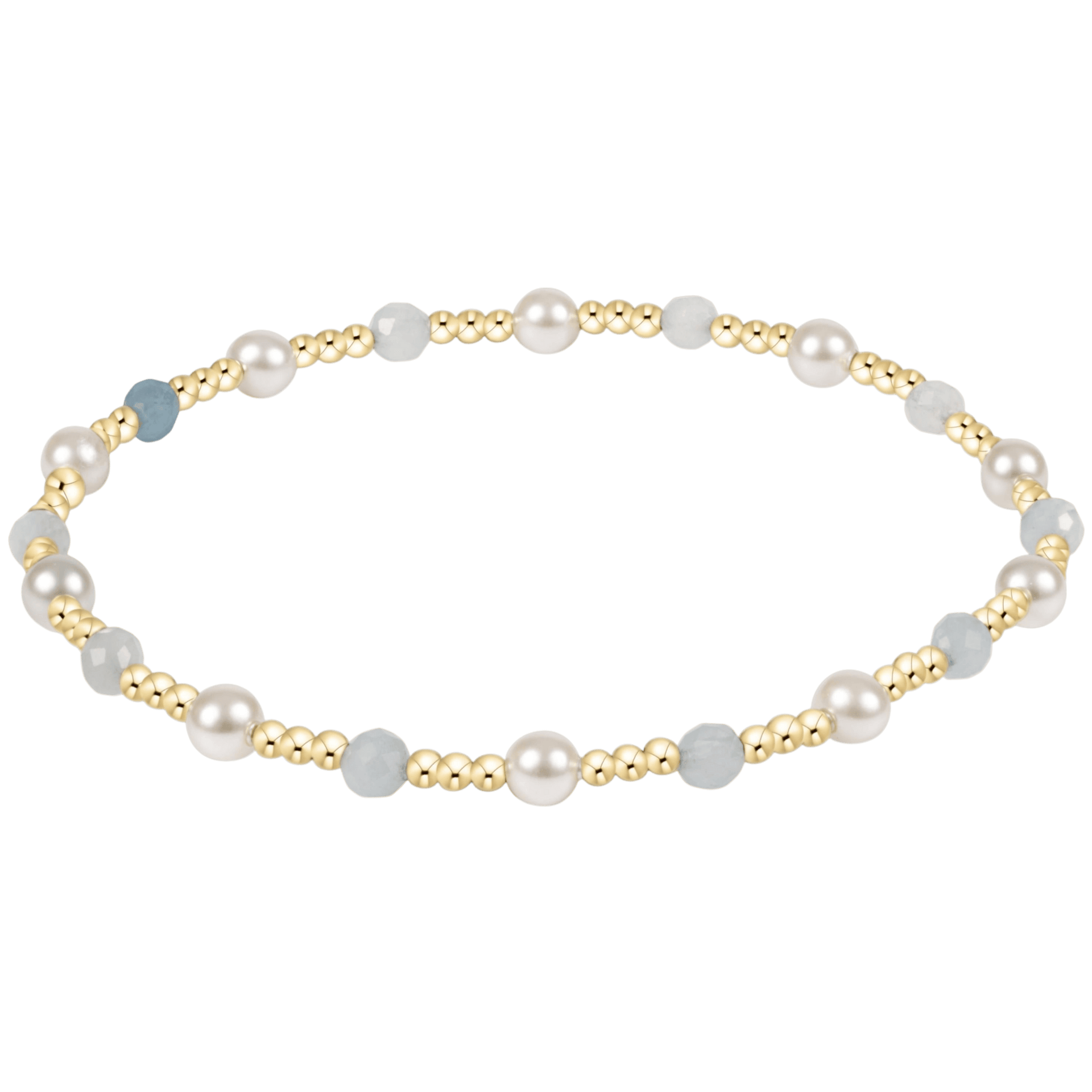 Pearl Sincerity 4mm Gem Bracelet - Aquamarine e.newton Designs BRACELET