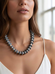 PEARLS GONE WILD Ashanti Glass and Pearl Beaded Necklace Farrah B Jewelry Necklace