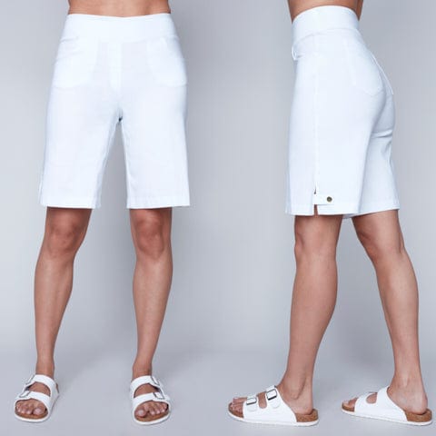 Perfect Short in White Carre Noir Shorts