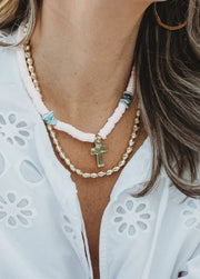 Phoebe Beaded Layering Necklace, Gold Leslie Curtis Jewelry Design
