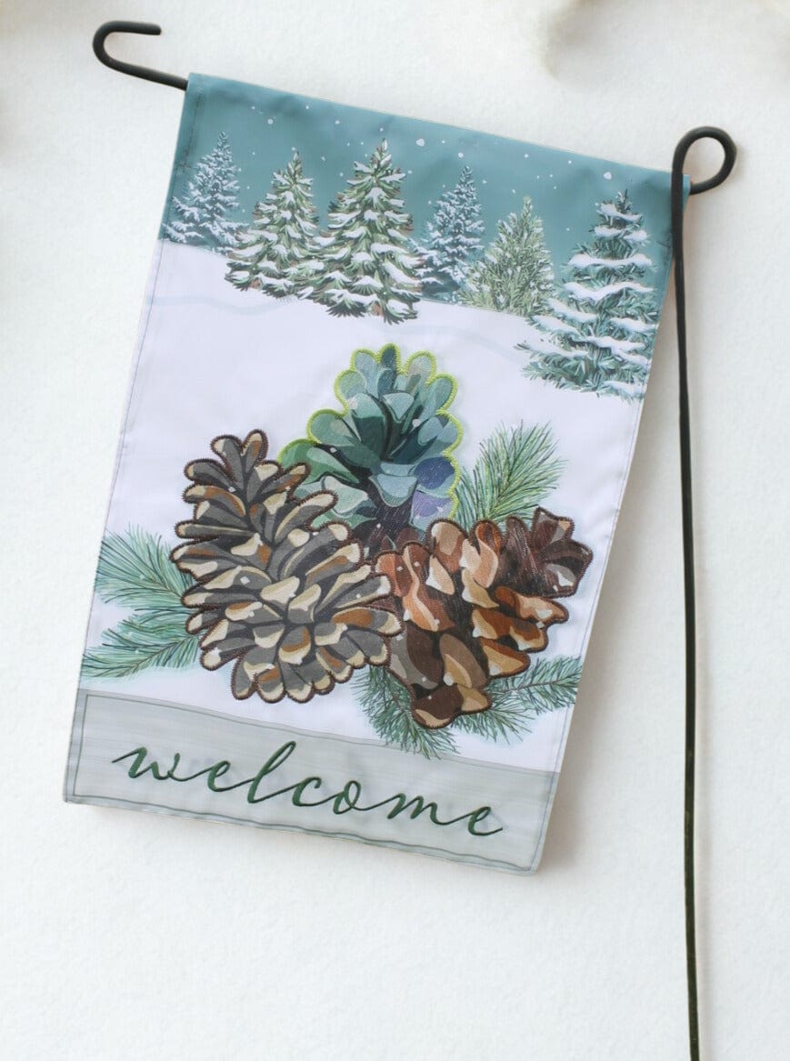 mattie-bs.com Pine Cone Garden Flag