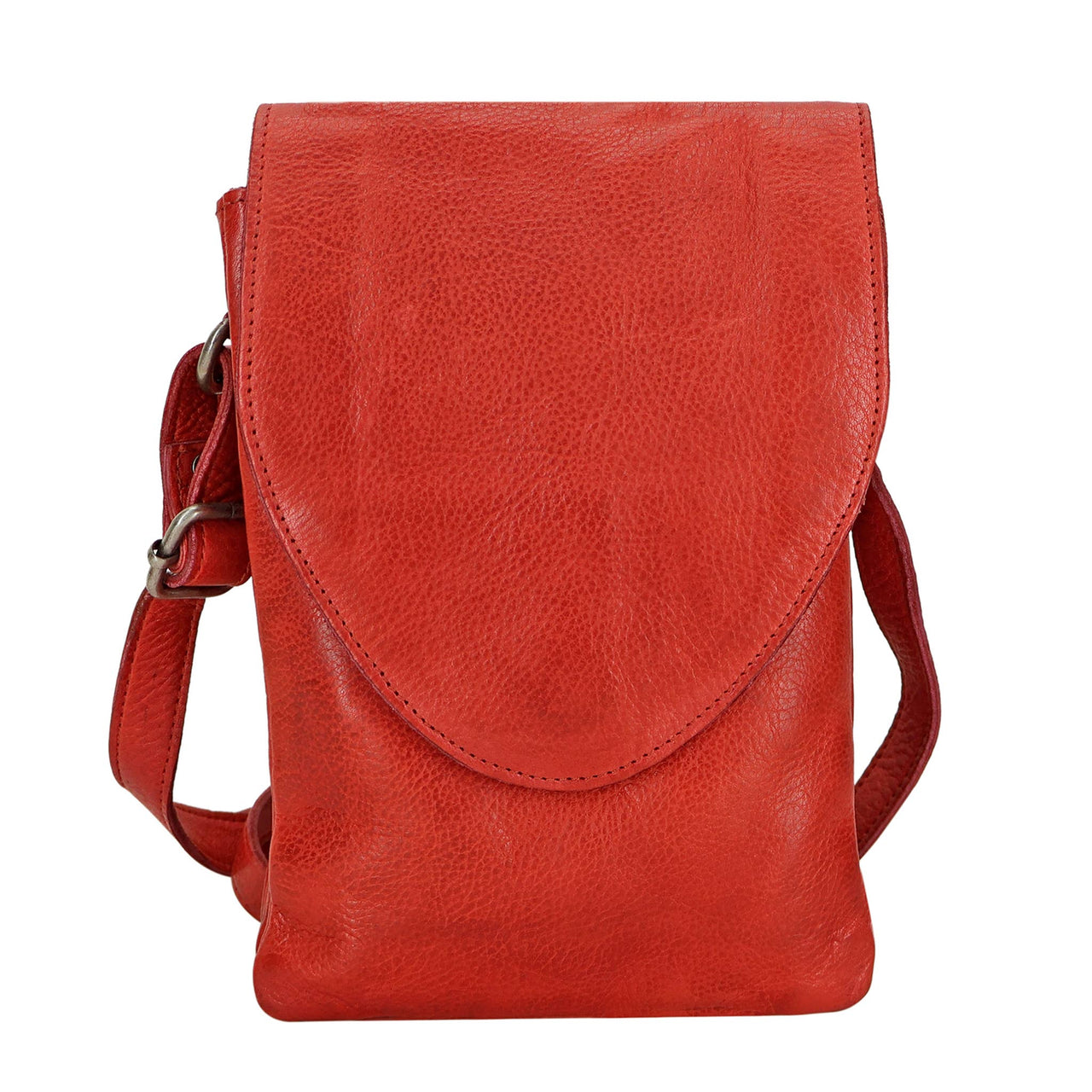 Pippa Handcrafted Leather Crossbody Bags: Red Latico Leathers