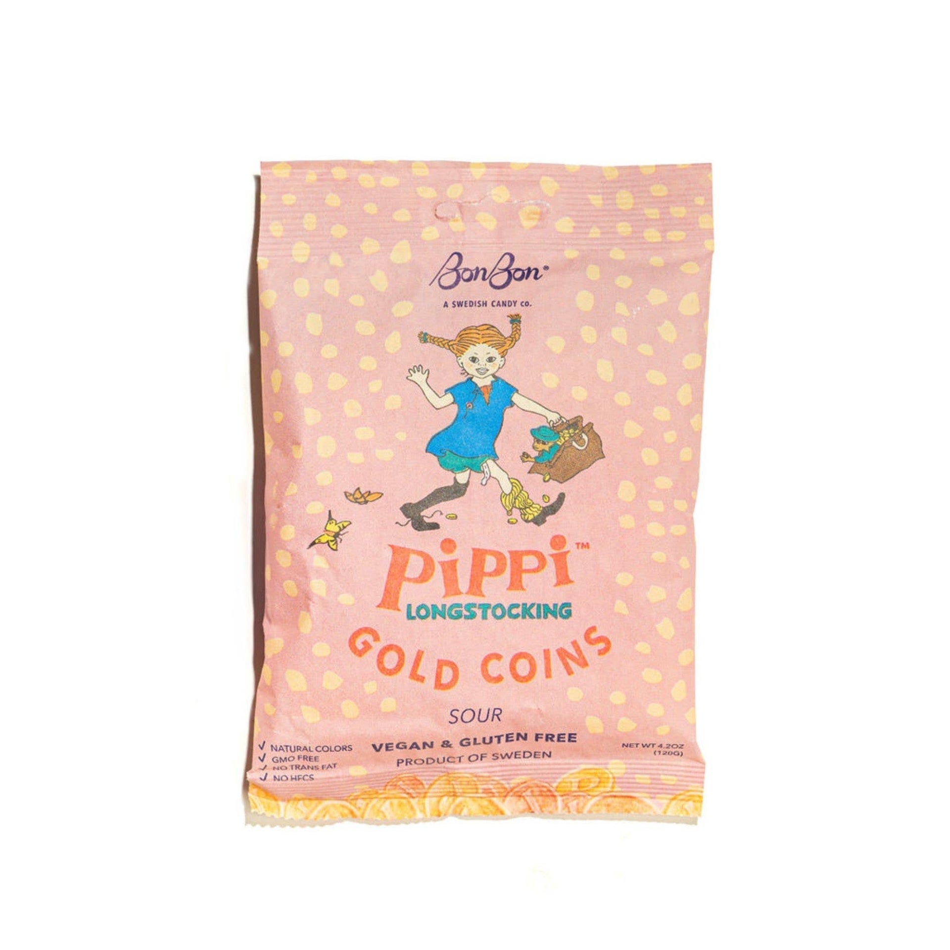 Pippi Longstocking Gold Coins - Swedish Candy 4.2oz (120g) BonBon - A Swedish Candy Co