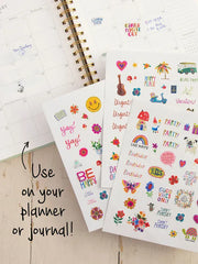 Planner Sticker Set, 3-Page Variety Natural Life Planner