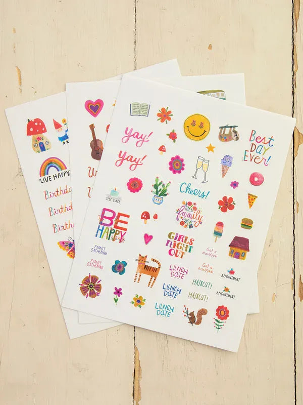 Planner Sticker Set, 3-Page Variety Natural Life Planner