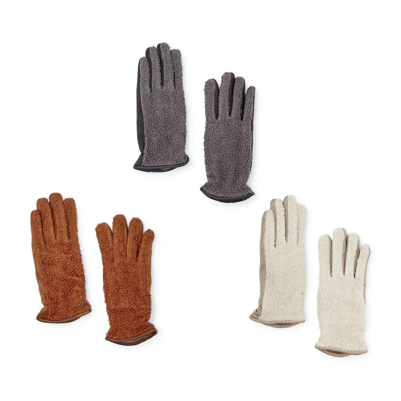 Plush Sherpa Gloves Two's Company Gloves & Mittens Britania