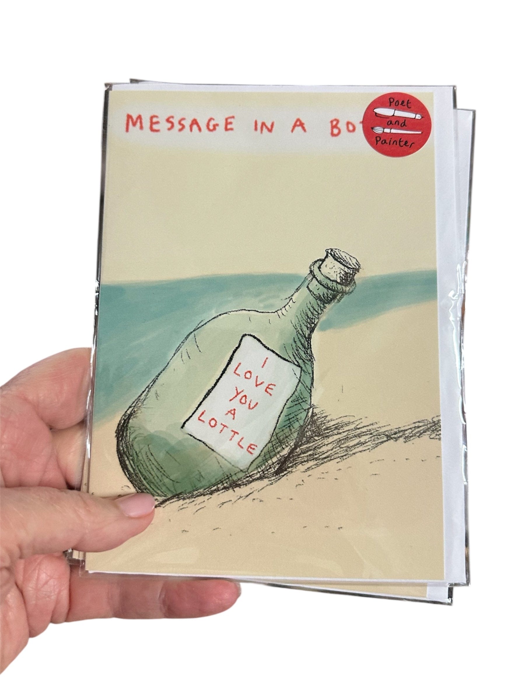 Poet and Painter Cards Two's Company Card Message In a Bottle