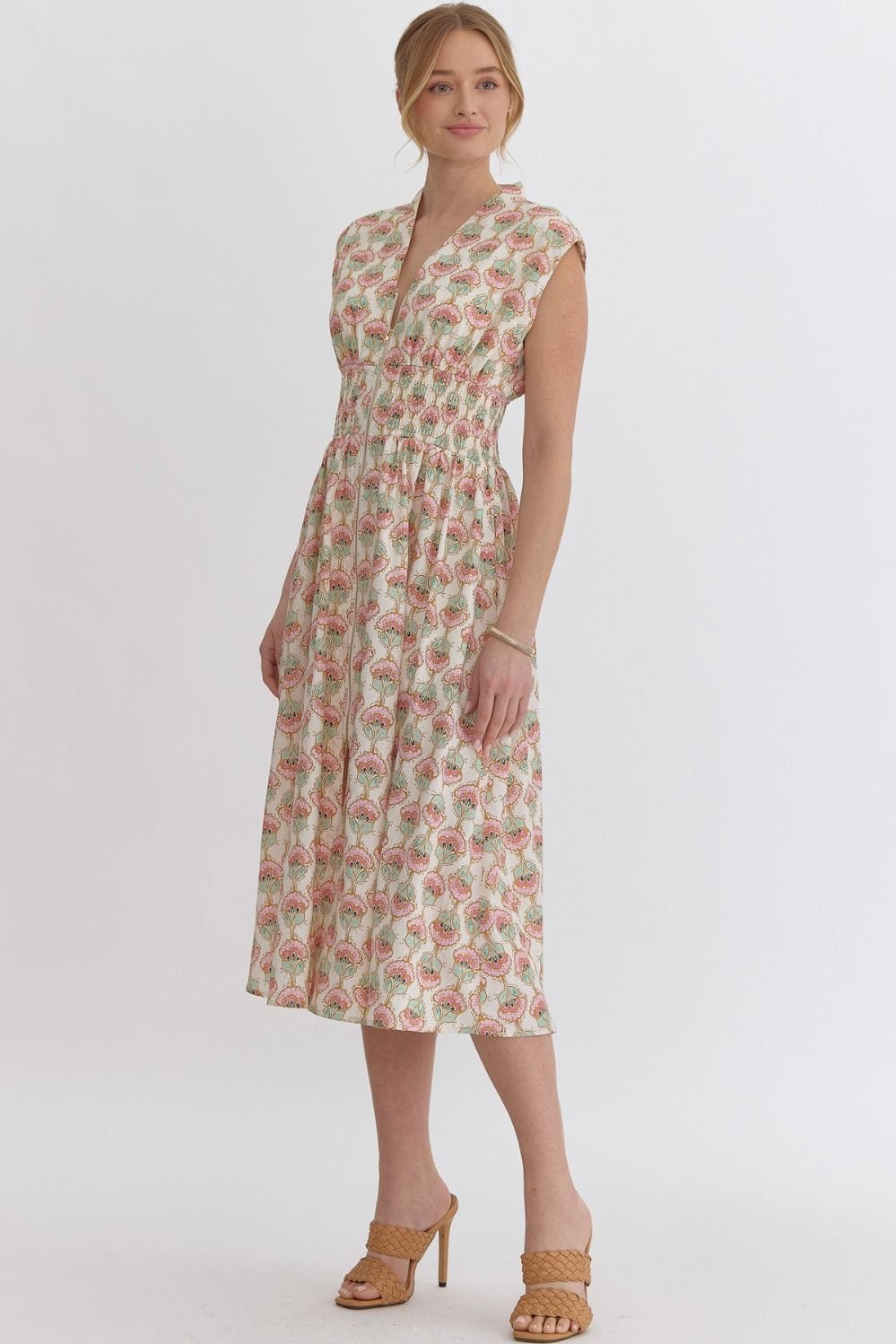 Poppy Cream Dress S-2XL Entro Dress