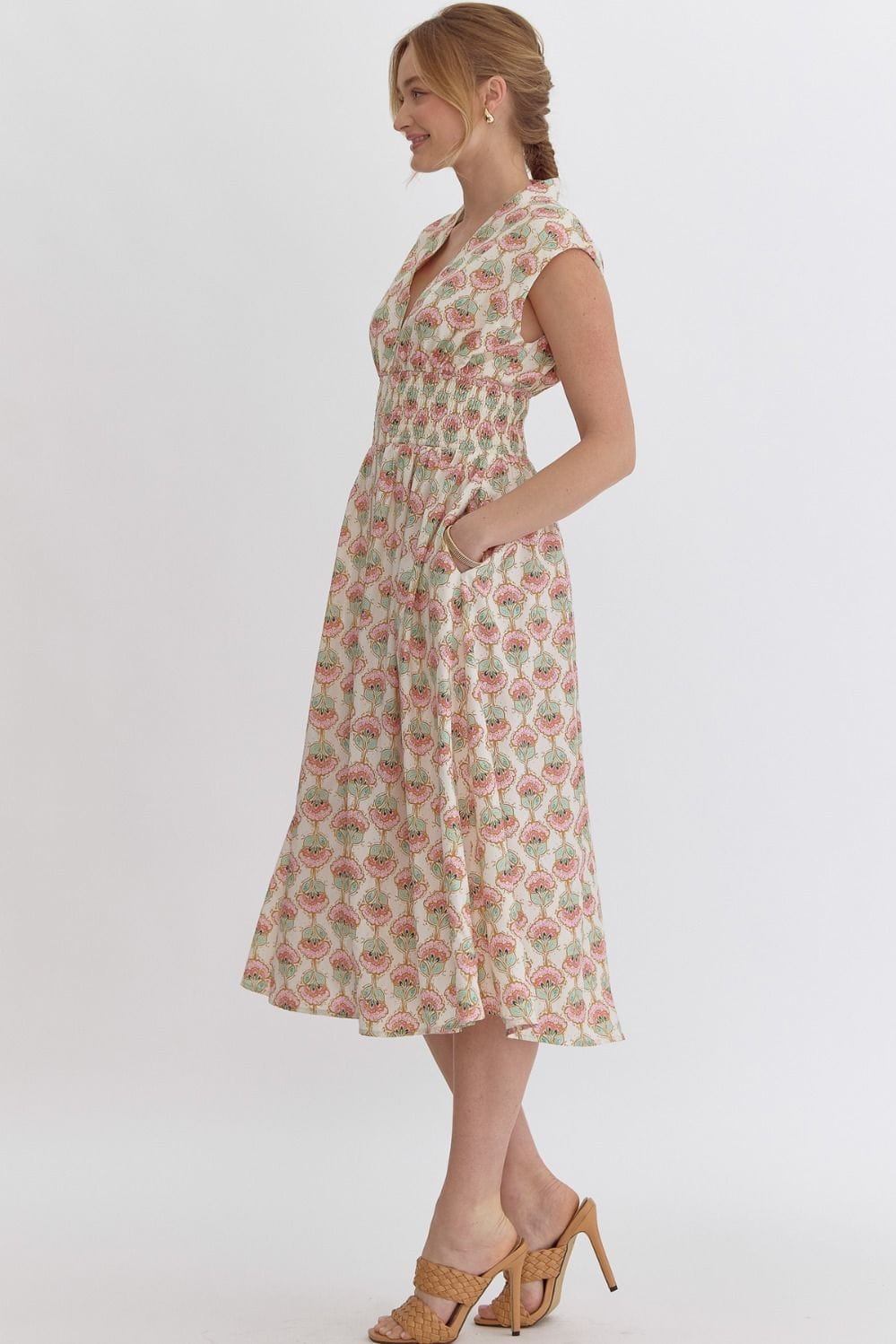 Poppy Cream Dress S-2XL Entro Dress