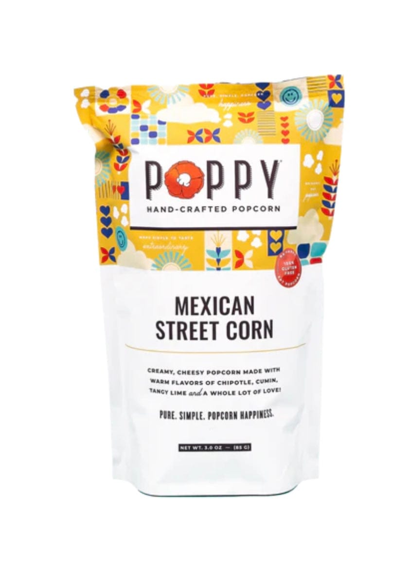 Poppy Hand-Popped Popcorn Poppy Popcorn Mexican Street Corn / Market Bag