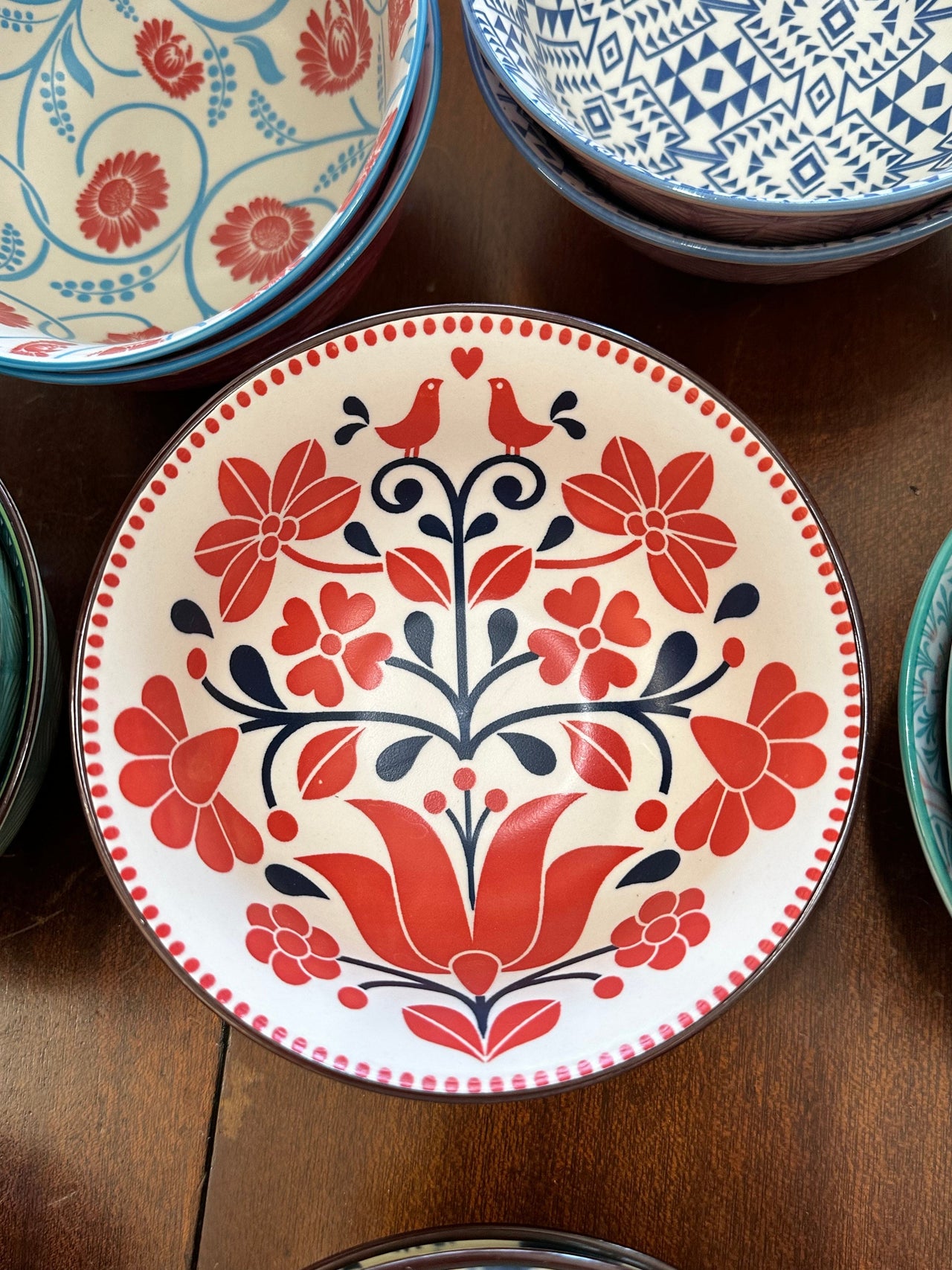 Porcelain Bowls of Art 6” Mattie B's Gifts & Apparel Birds in Tree