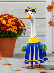 Porch Goose Cheerleader Outfit, Blue and Yellow Evergreen Novelty