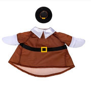 Porch Goose Outfit, Harvest Pilgrim Couple Evergreen Novelty