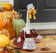 Porch Goose Outfit, Harvest Pilgrim Couple Evergreen Novelty