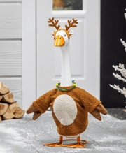 Porch Goose Reindeer Outfit Evergreen Novelty
