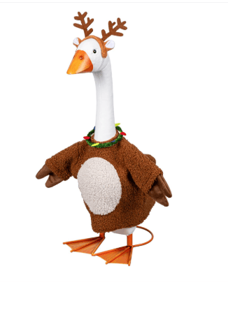 Porch Goose Reindeer Outfit Evergreen Novelty