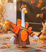 Porch Goose Turkey Trot Outfit, Brown, Orange, Red Evergreen Novelty