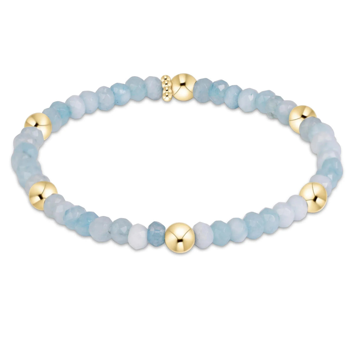 Presence Gemstone 4mm Bracelet, Aquamarine enewton design, LLC