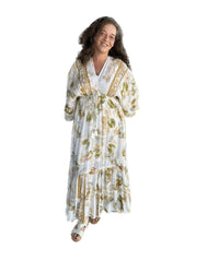 Thumbnail for Printed Kimono Dress Indian Tropical Fashion Kimono