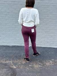 Thumbnail for Pull on Twill Pant with Snap Hem Charlie B