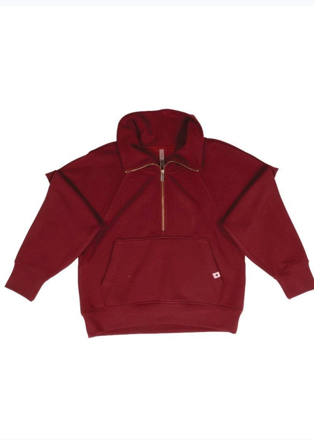 Pullover Fleece 3/4 Zip Bordeaux by Simply Southern Simply Southern Casual Top