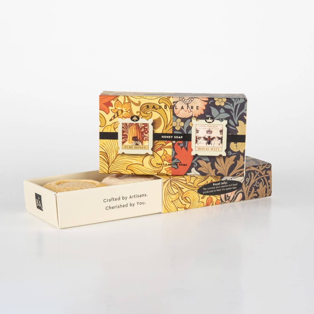 Pure Honey/Royal Jelly Honey Soap 1.4oz - Matchbox Duo Baudelaire