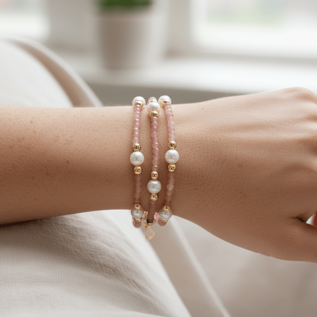 Purpose Pearl 6mm Gem Bracelet - Pink Opal e.newton Designs BRACELET