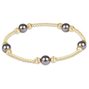 Purpose Pearl Dark Grey 6Mm Dignity Gold Bracelet e.newton Designs BRACELET