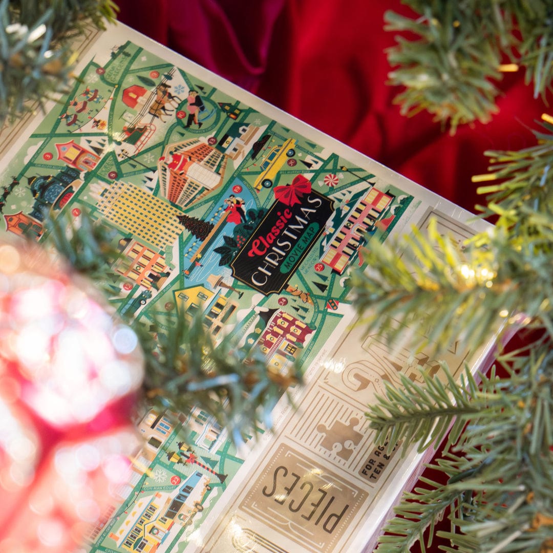 Puzzle of Classic Christmas Movie Map True South Puzzle Co Jigsaw Puzzles