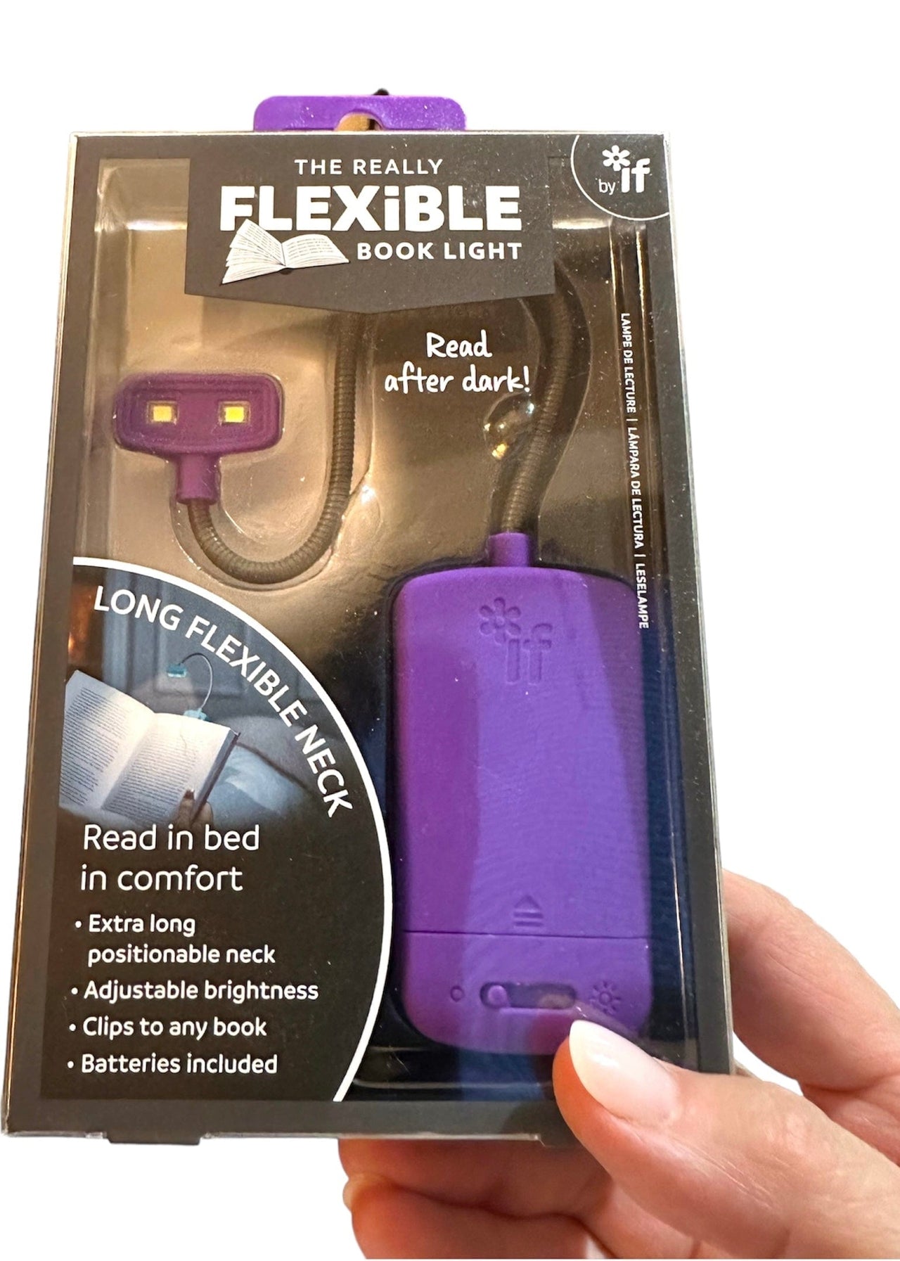 Really Flexible Book Light IF USA Reading Purple