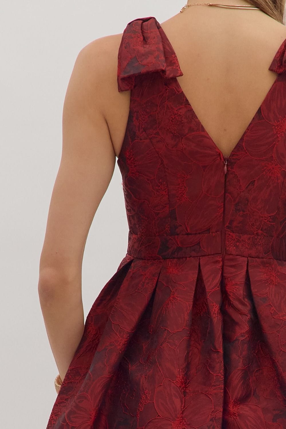 Red Celebration Midi Dress Entro Dresses