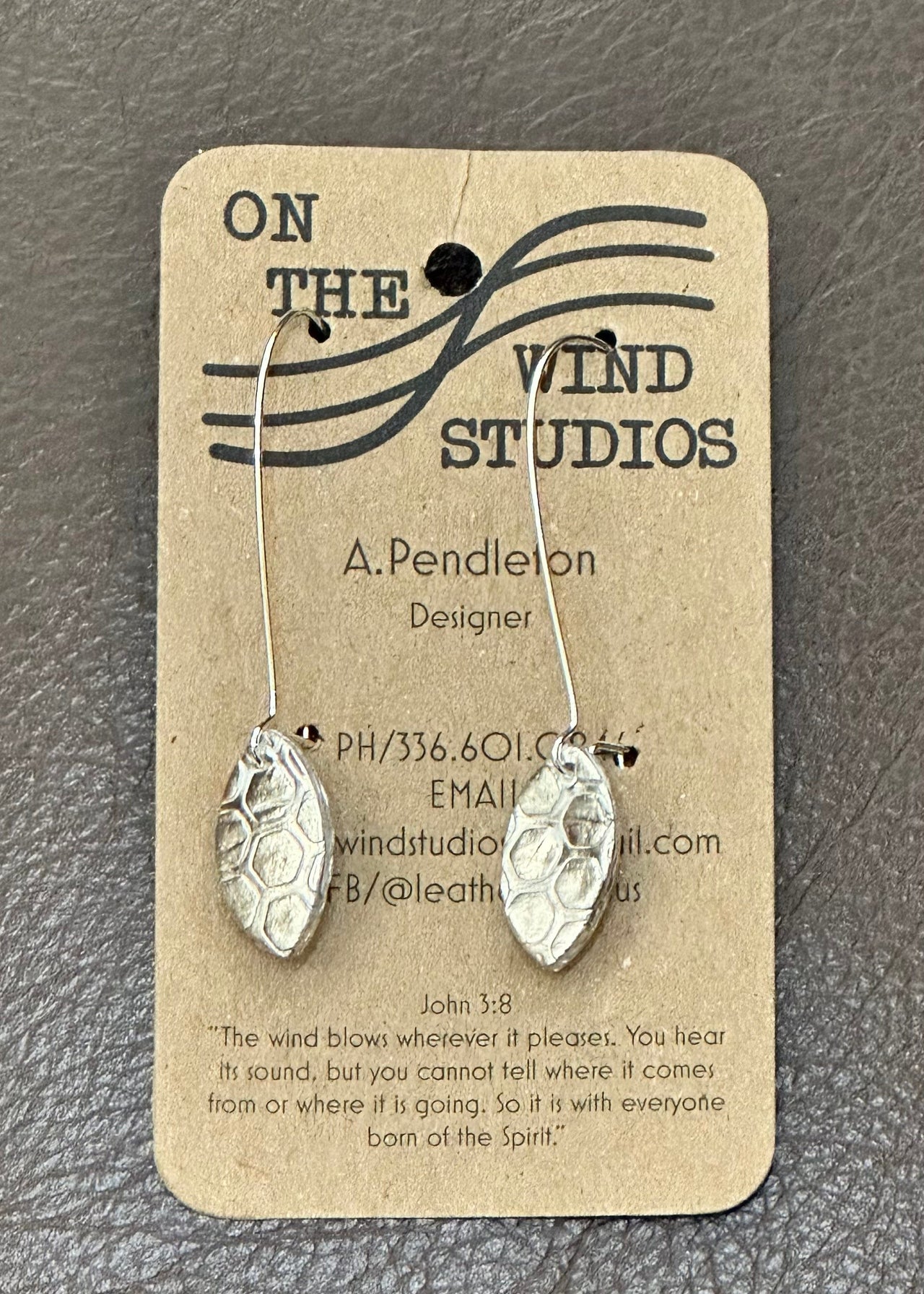 Refined by Fire Hand Crafted Silver Earrings On the Wind Studios Earring Honey Comb