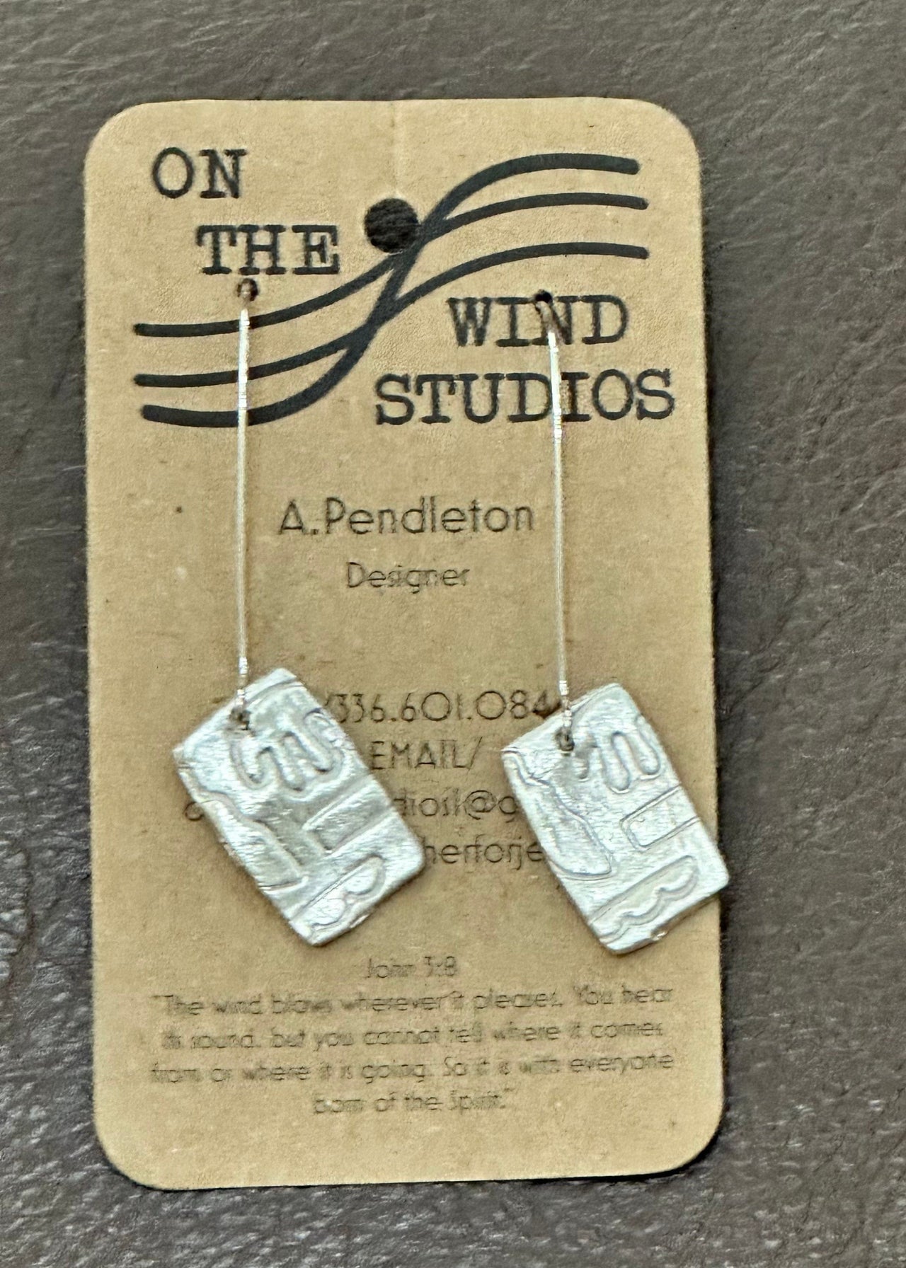 Refined by Fire Hand Crafted Silver Earrings On the Wind Studios Earring Ranch