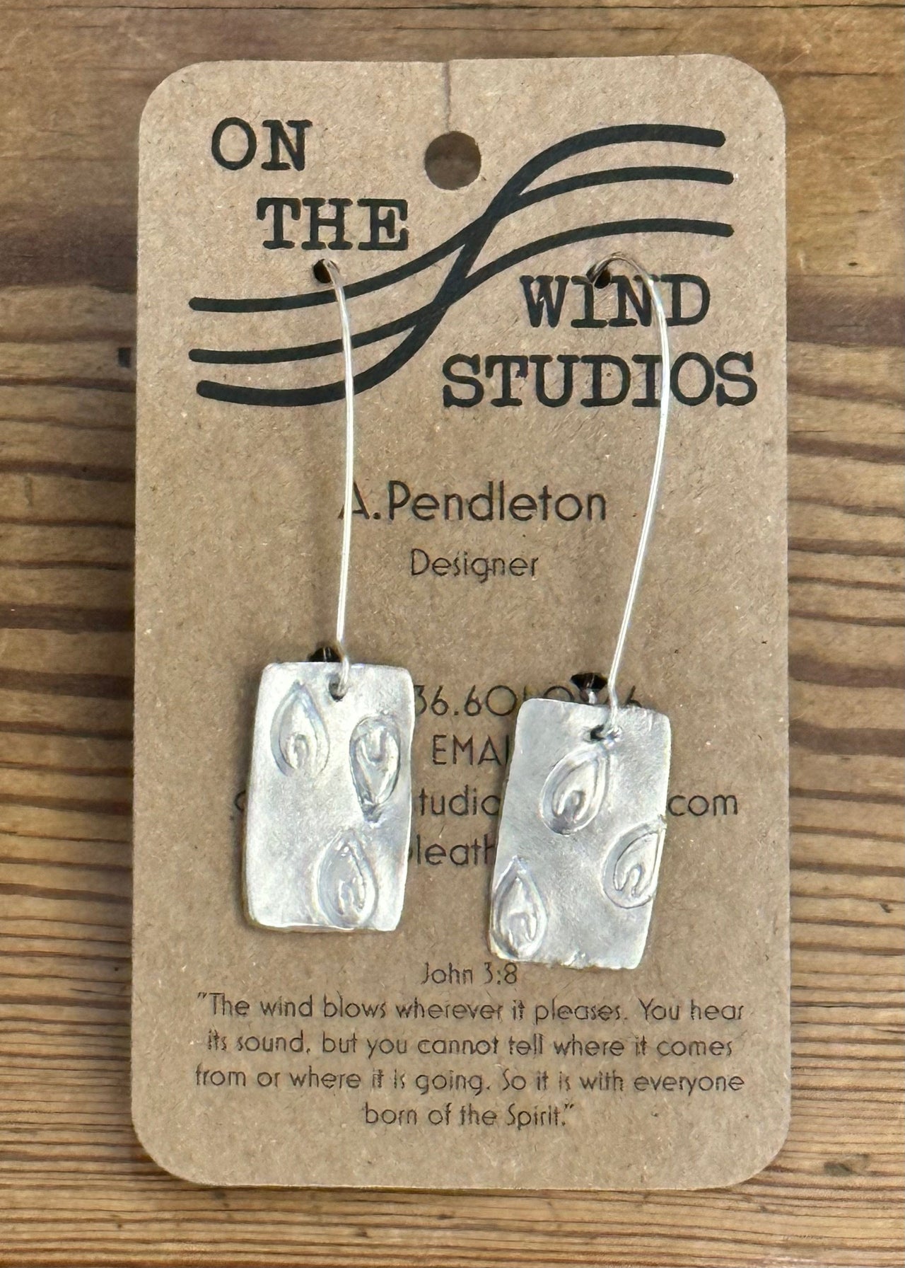 Refined by Fire Silver Earrings On the Wind Studios Hand Made