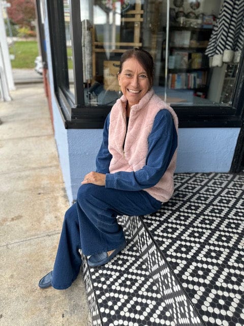 Reversible Quilted Faux Fur Vest Charlie B Jacket