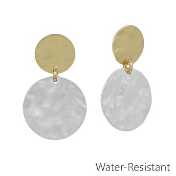 Ria Hammered Gold and Silver Dangle Earrings Meghan Browne Accessories