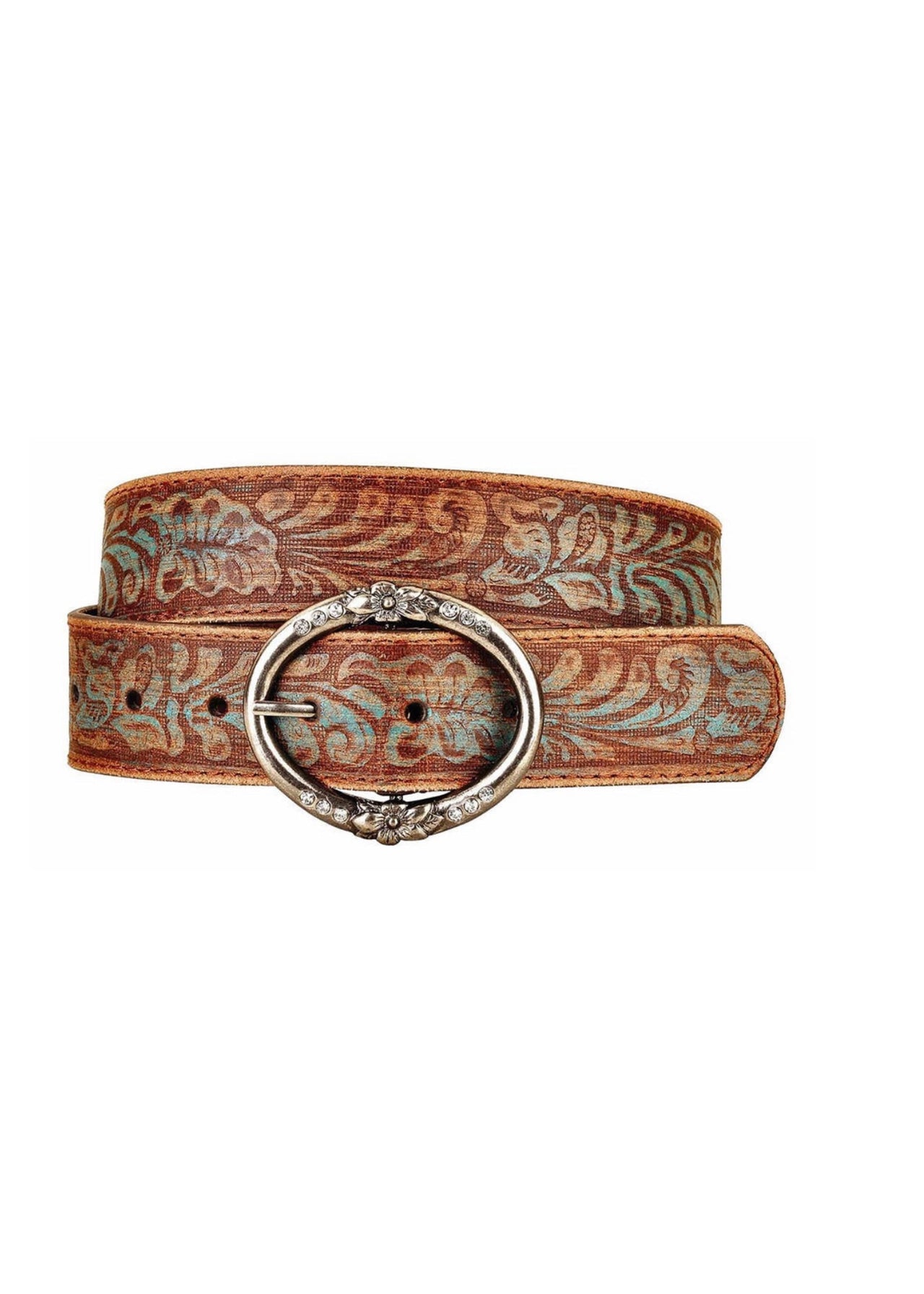 Ring Buckle Distressed Leather Belt Most Wanted