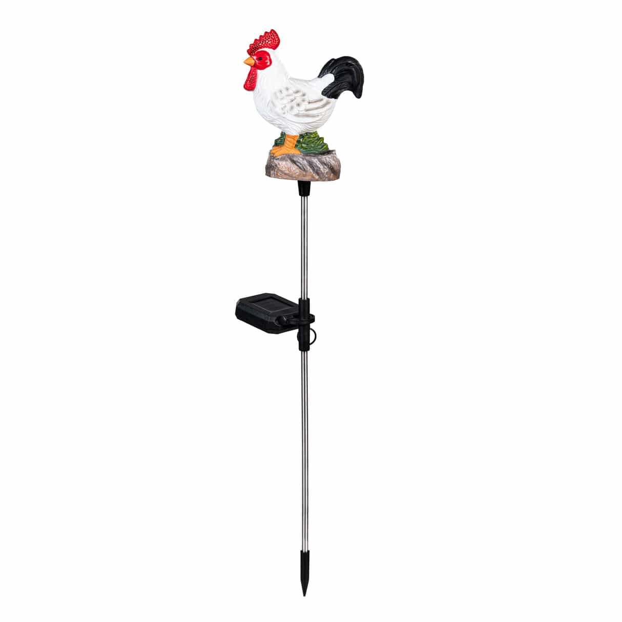 Rooster with Sound Solar Garden Stake Evergreen Garden Stake