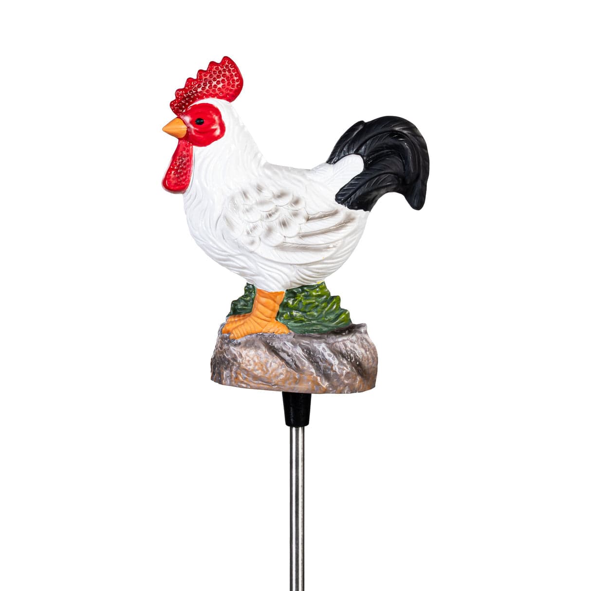 Rooster with Sound Solar Garden Stake Evergreen Garden Stake