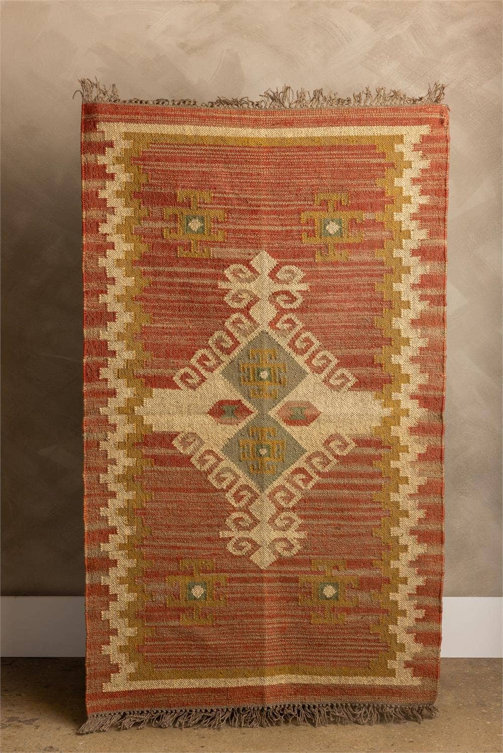 Rug - Kilim Dhurrie Rug Jute, Wool, 3' X 5' (PC) Audrey's Home & Gift