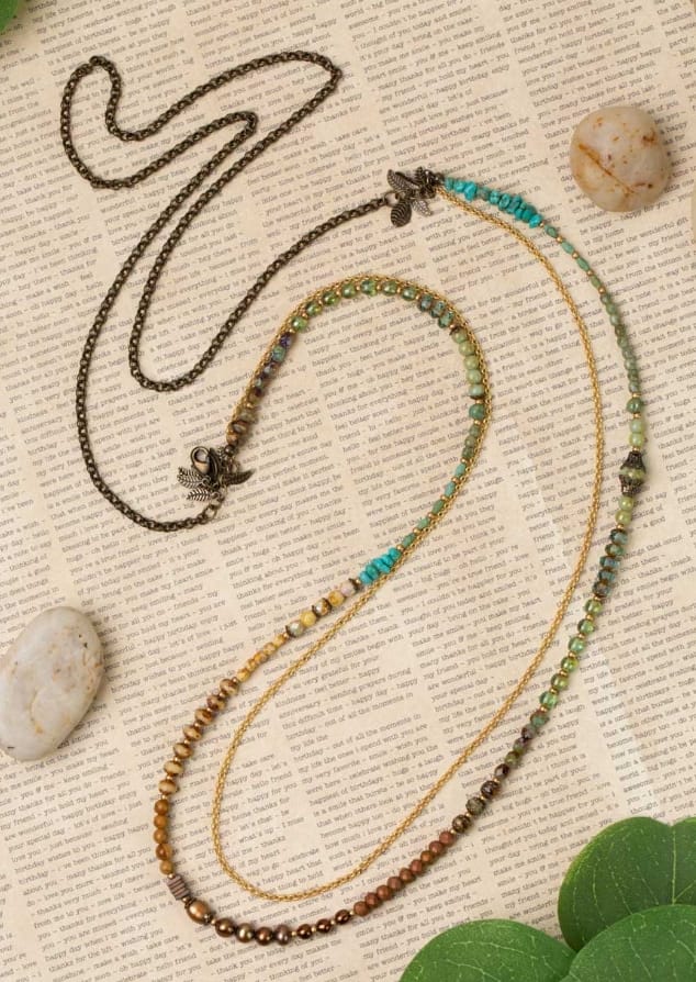 Rustic Creek Multi-strand Necklace - 21" or 42" Anne Vaughan Designs Jewelry Necklace