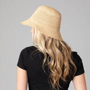 Sand Dollar - Women's Crochet Raffia Bucket San Diego Hat Company HAT