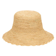 Sand Dollar - Women's Crochet Raffia Bucket San Diego Hat Company HAT