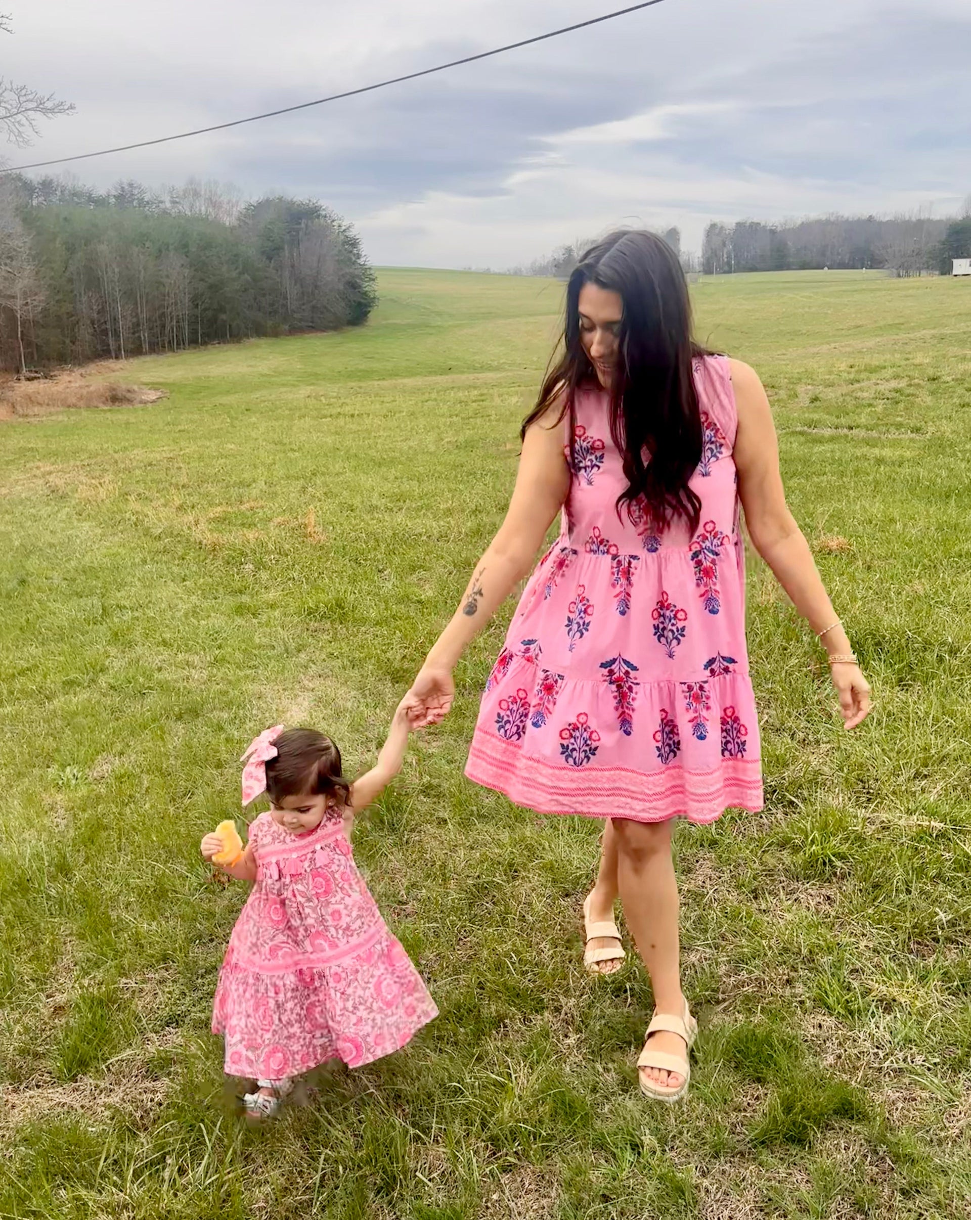 SaraJane Sleeveless Dress in Pink by Mud Pie Mud Pie Dress