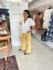Scallop Hemmed Golden Pant Entro USA Casual Pant