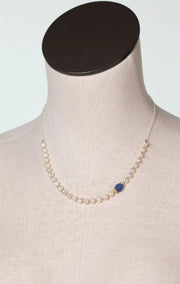 Seaside 16.5-18.5" Pearl with Kyanite Necklace Anne Vaughan Designs Jewelry Necklace