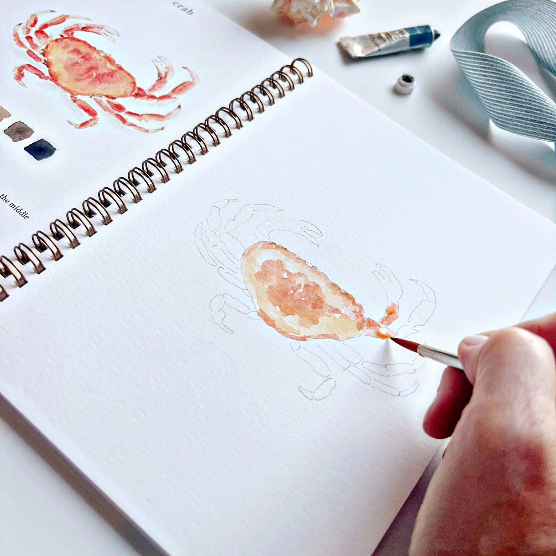 Seaside watercolor workbook emily lex studio